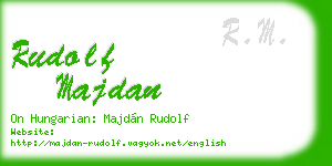 rudolf majdan business card