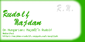 rudolf majdan business card